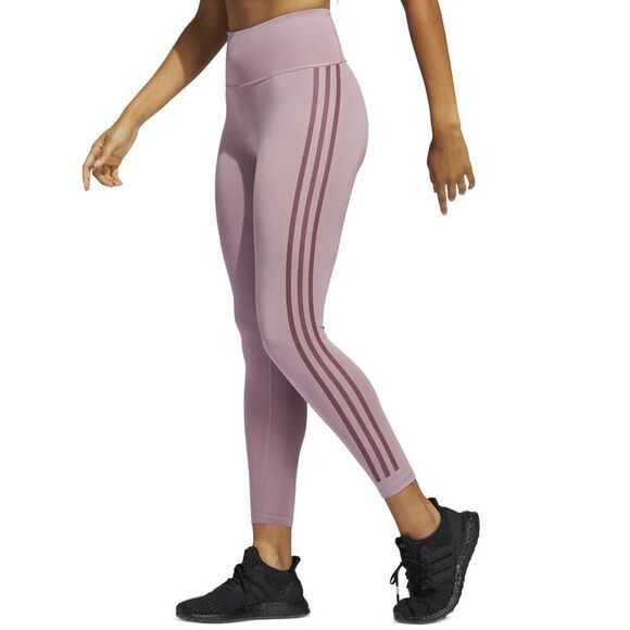 Adidas Women S Side Stripe Tights Pink Size Small - Picture 1 of 3